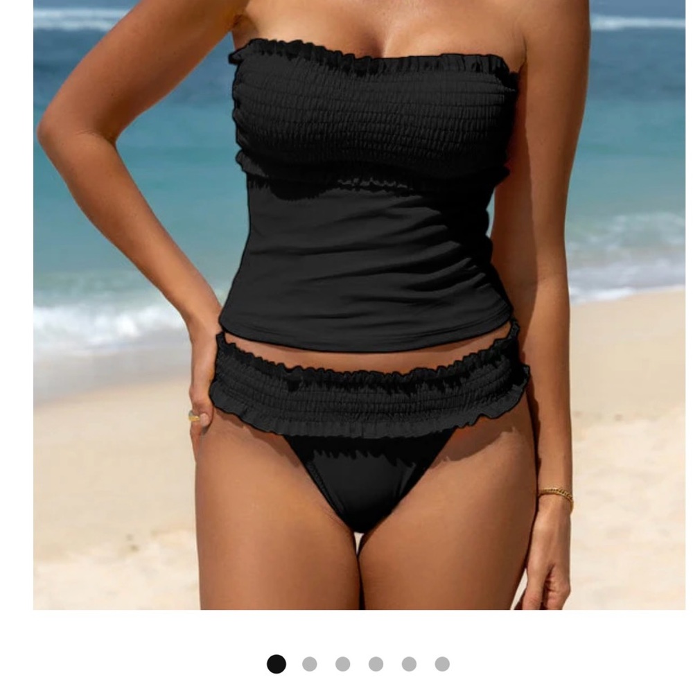 Beachsissi black bandeau tankini